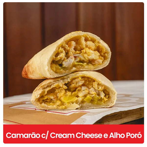 Camarão c: Cream Cheese e Alho Poró